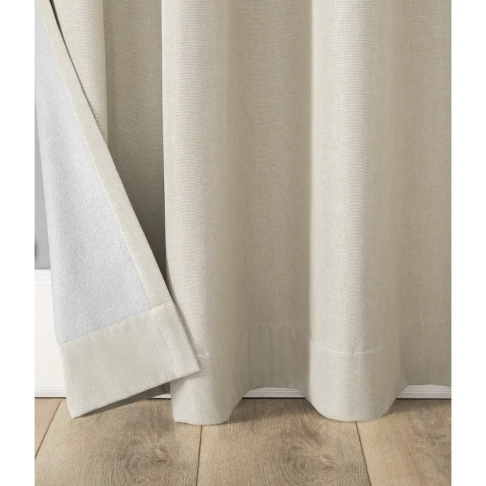 NEW 2 Panels SUNZero Total Blackout Fleece Insulated Curtains Each 50